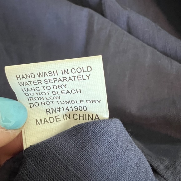 Velzera Tunic Top Womens 2X Blue Floral Embroidered Boho Cottagecore Gauzy NWT - Picture 10 of 11